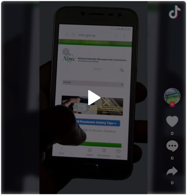 NIMC Mobile ID app on TikTok